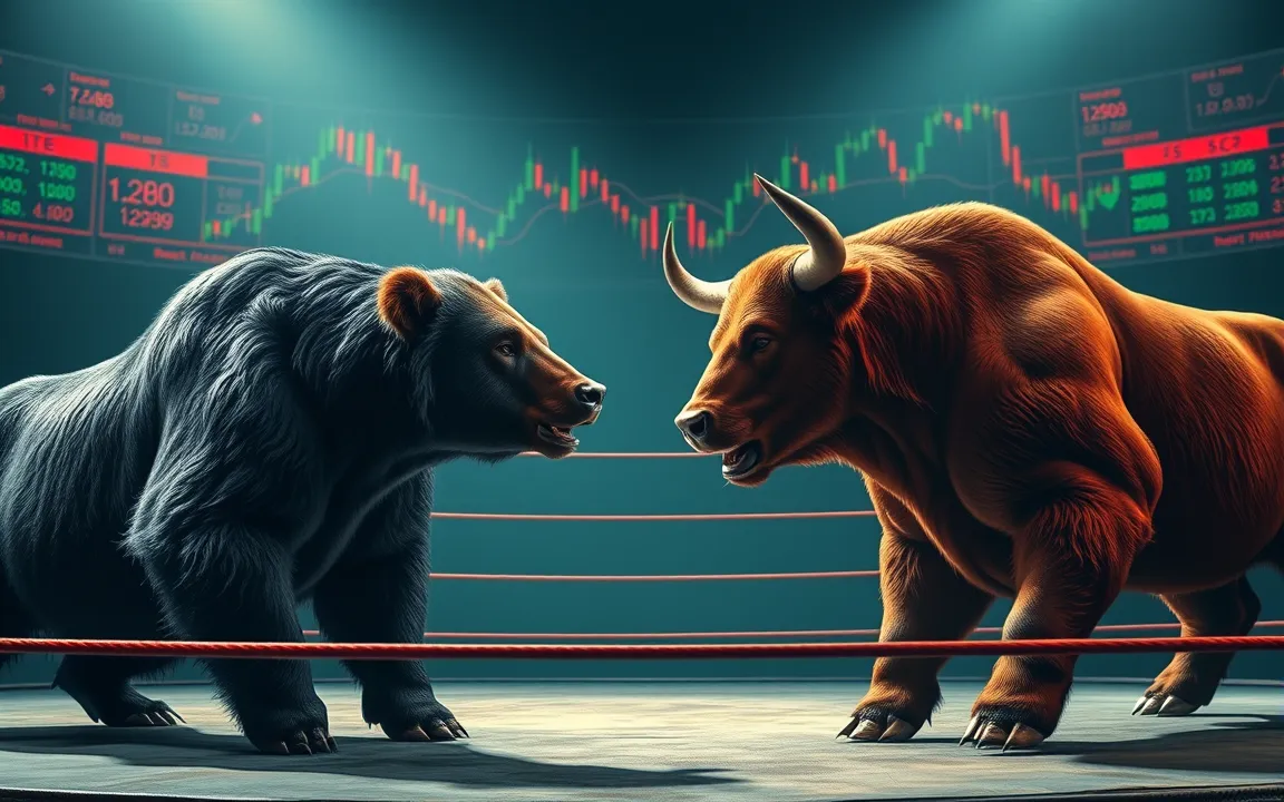 AI generated image of bulls and bears